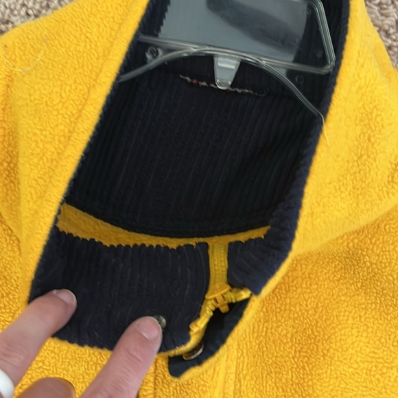 Vintage yellow / gold  1/4 zip pullover with drawstring waist XL - Picture 6 of 9